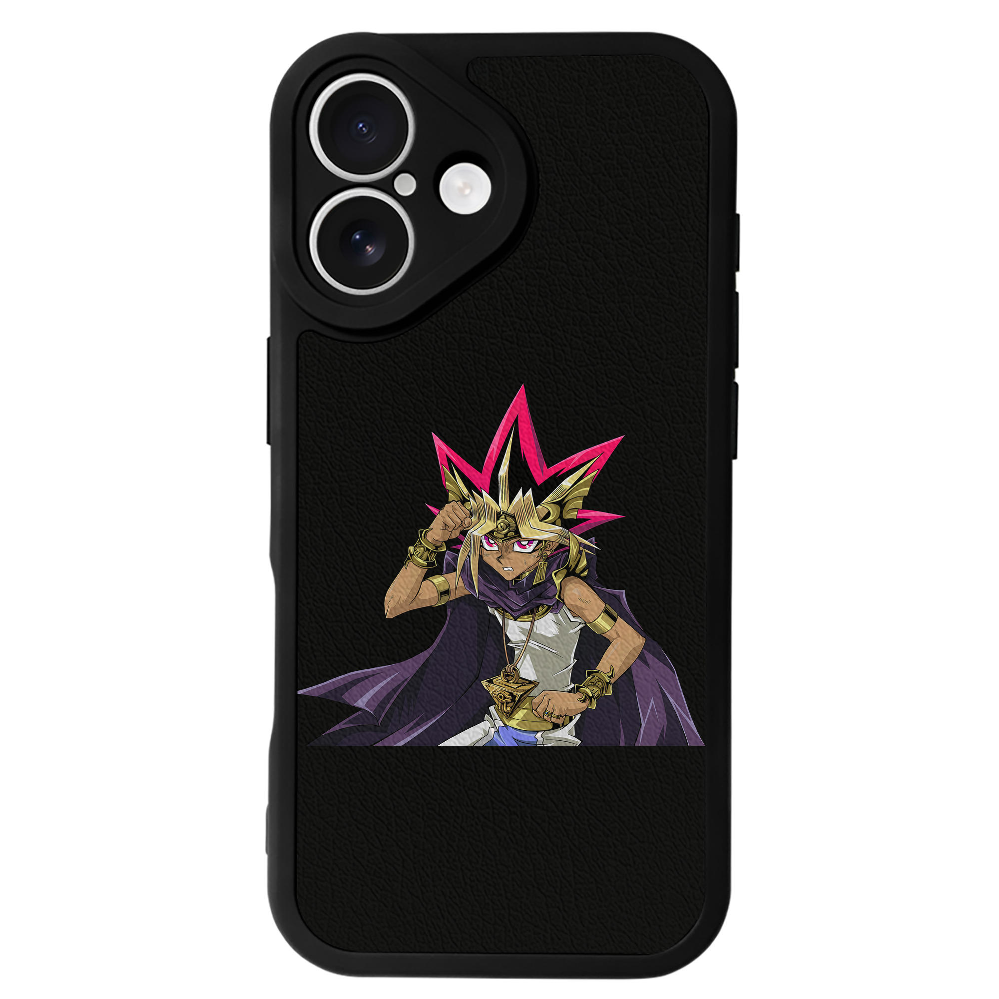 （画像用） 遊☆戯☆王 Yu-Gi-Oh! 【iPhone 16シリーズ対応】シリコンスマホケース（レザー調） 材質：シリコン
